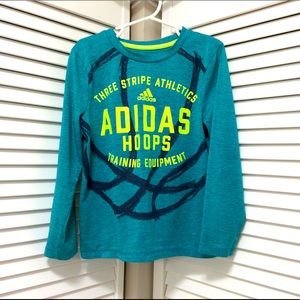 Adidas Kids Long Sleeve Shirt Boys Sz 5